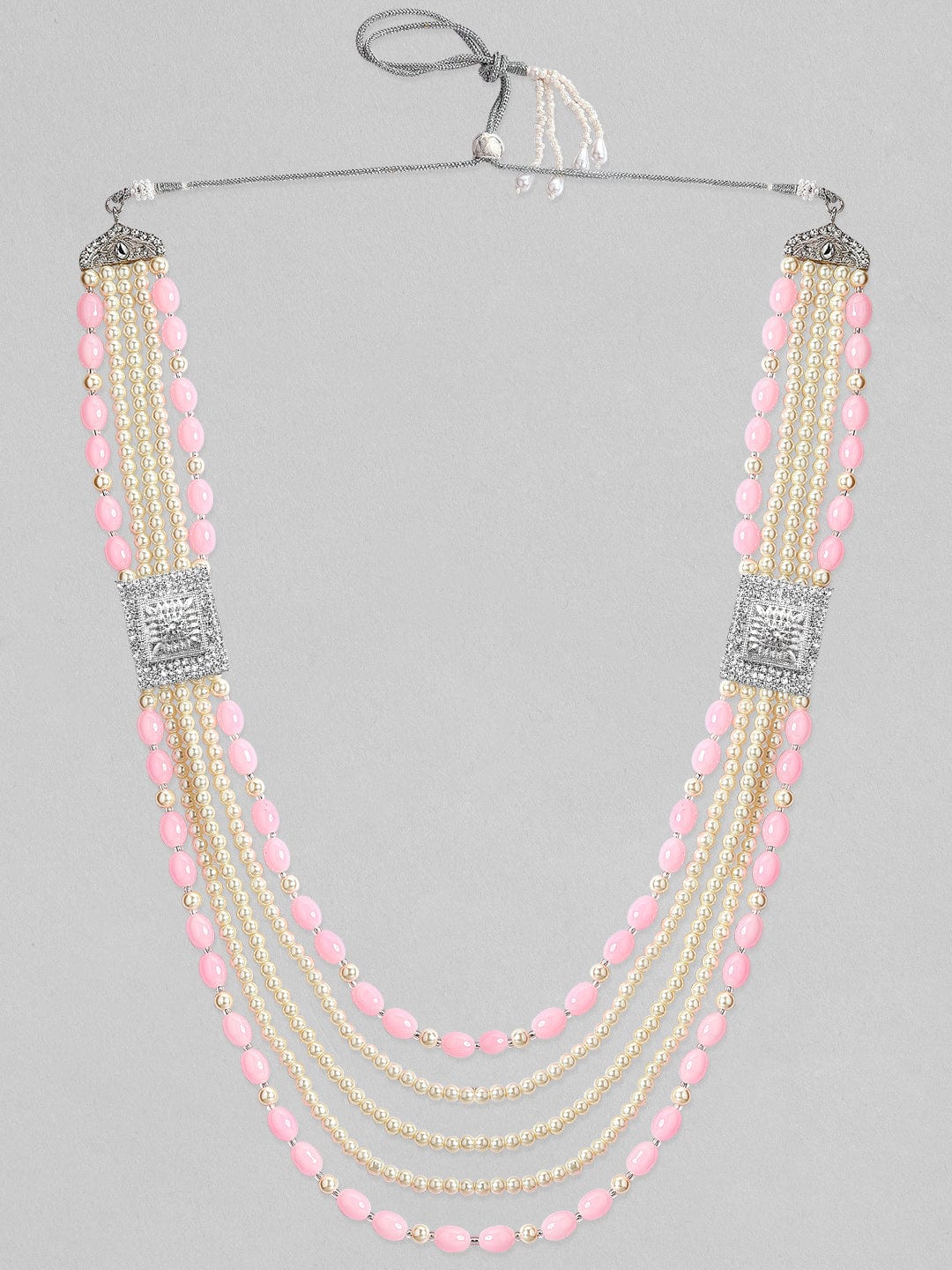 2-pack beaded necklaces - Pink/Khaki green - Men | H&M IN
